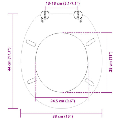 Sedile per toilette con chiusura morbida Blu Chiaro 44 x 38 cm | homemem39