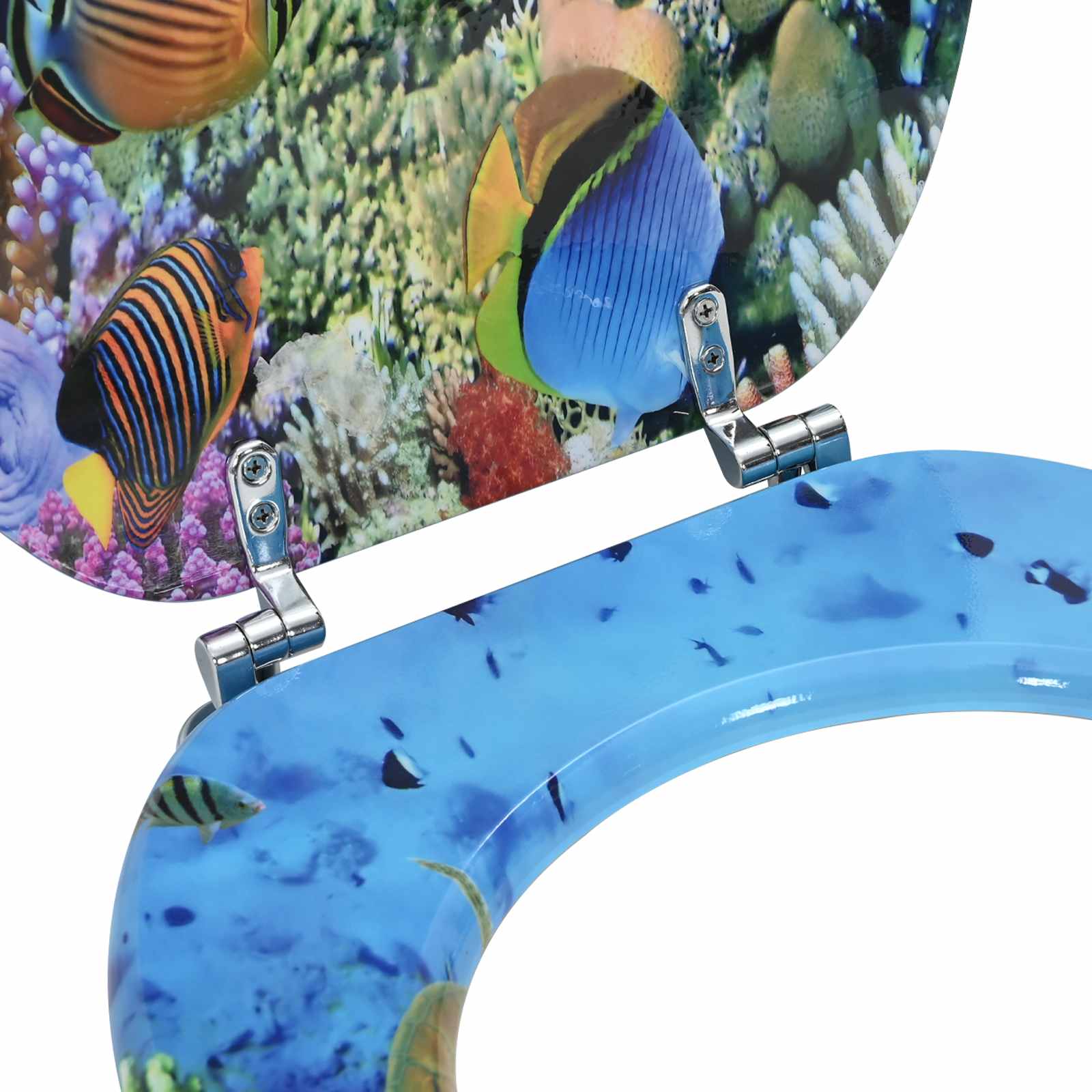 Sedile per toilette con chiusura morbida Blu mare profondo | homemem39