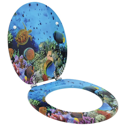 Sedile per toilette con chiusura morbida Blu mare profondo | homemem39