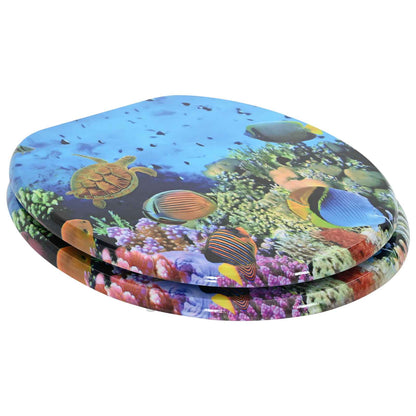 Sedile per toilette con chiusura morbida Blu mare profondo | homemem39