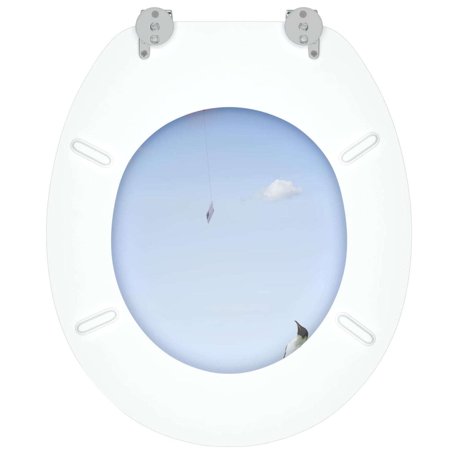 Sedile per toilette con chiusura morbida Blu 44 x 38 cm | homemem39