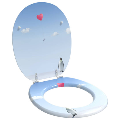Sedile per toilette con chiusura morbida Blu 44 x 38 cm | homemem39