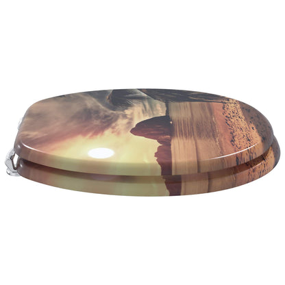 Sedile per toilette con chiusura morbida Arancione 44 x 38 cm | homemem39