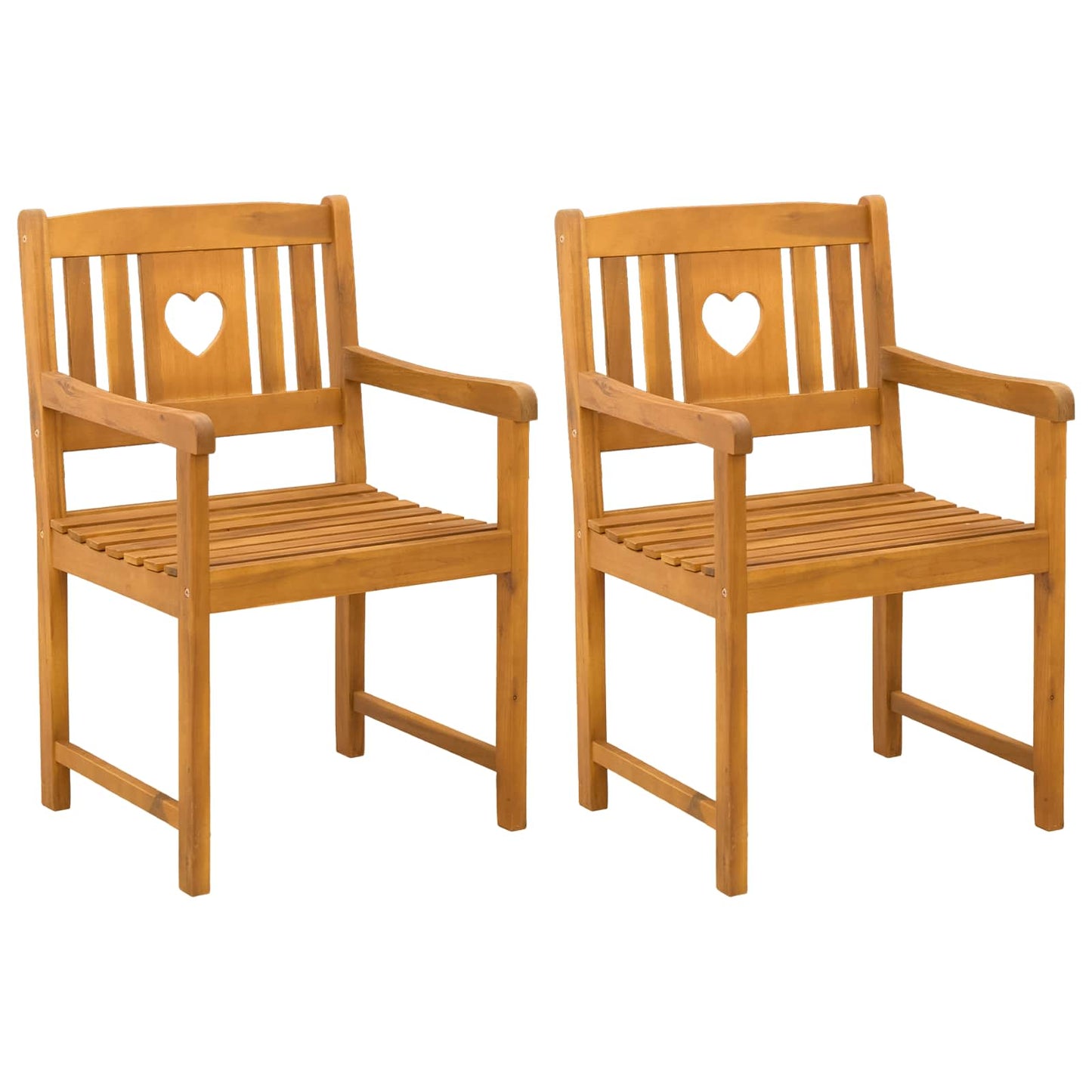 Panchina da esterno 2 pcs Naturale 56 x 55,5 x 90 cm | homemem39