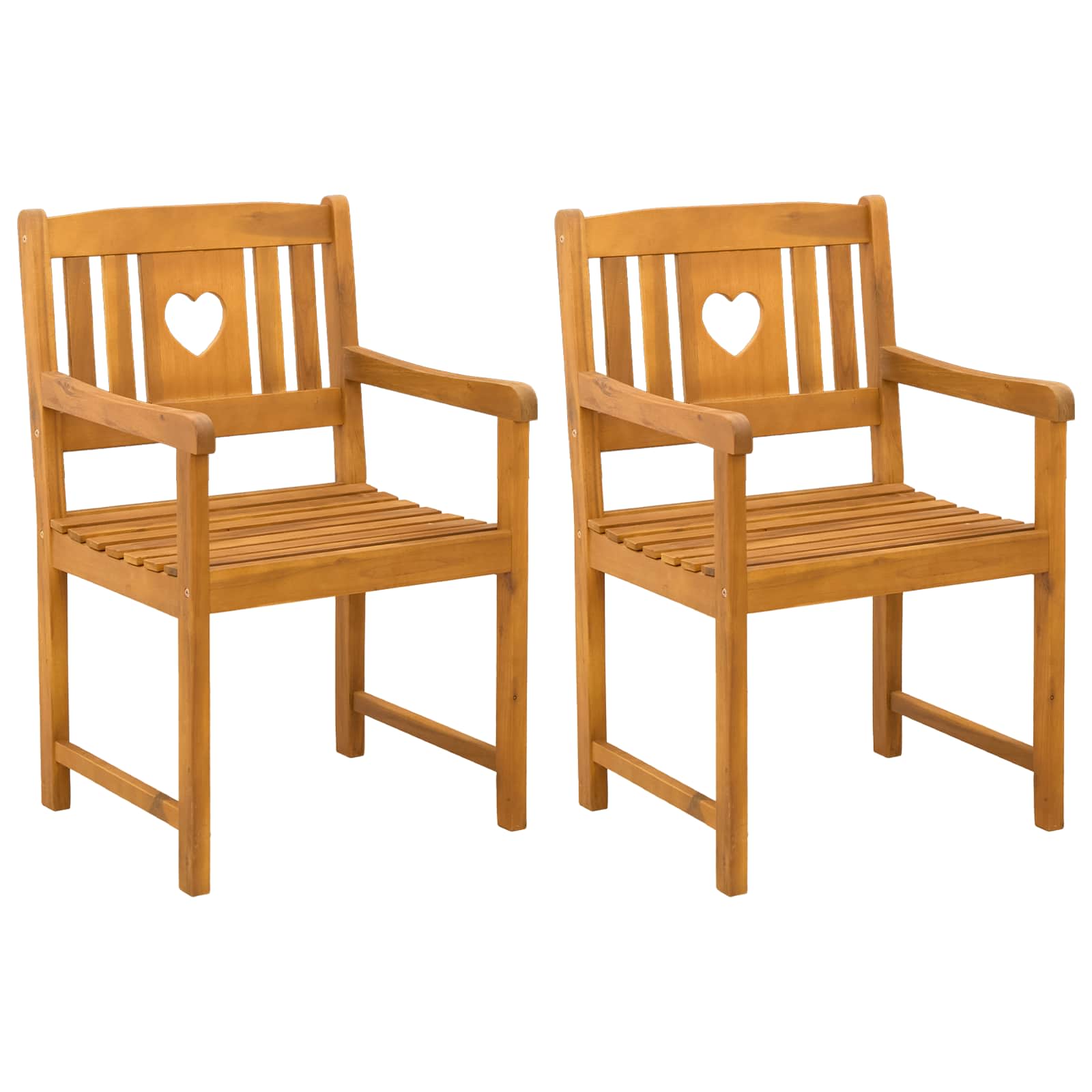 Panchina da esterno 2 pcs Naturale 56 x 55,5 x 90 cm | homemem39