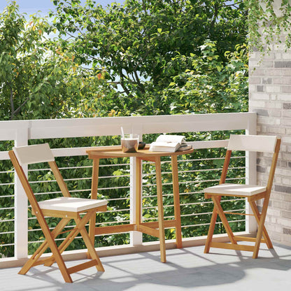 Sedie Bistro da Giardino 2 pcs Bianco Crema 40 x 53 x 80 cm | homemem39
