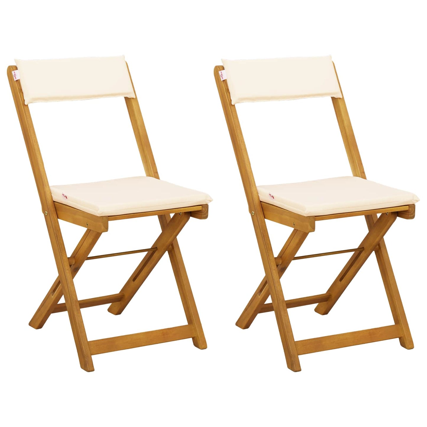 Sedie Bistro da Giardino 2 pcs Bianco Crema 40 x 53 x 80 cm | homemem39