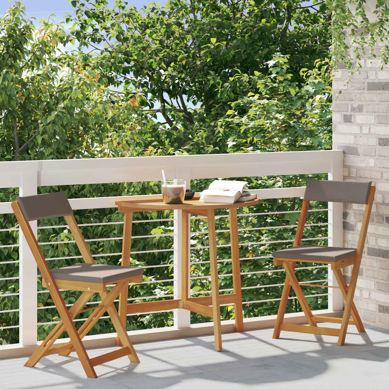 Sedie Bistro da Giardino 2 pcs Grigio scuro 40 x 53 x 80 cm | homemem39