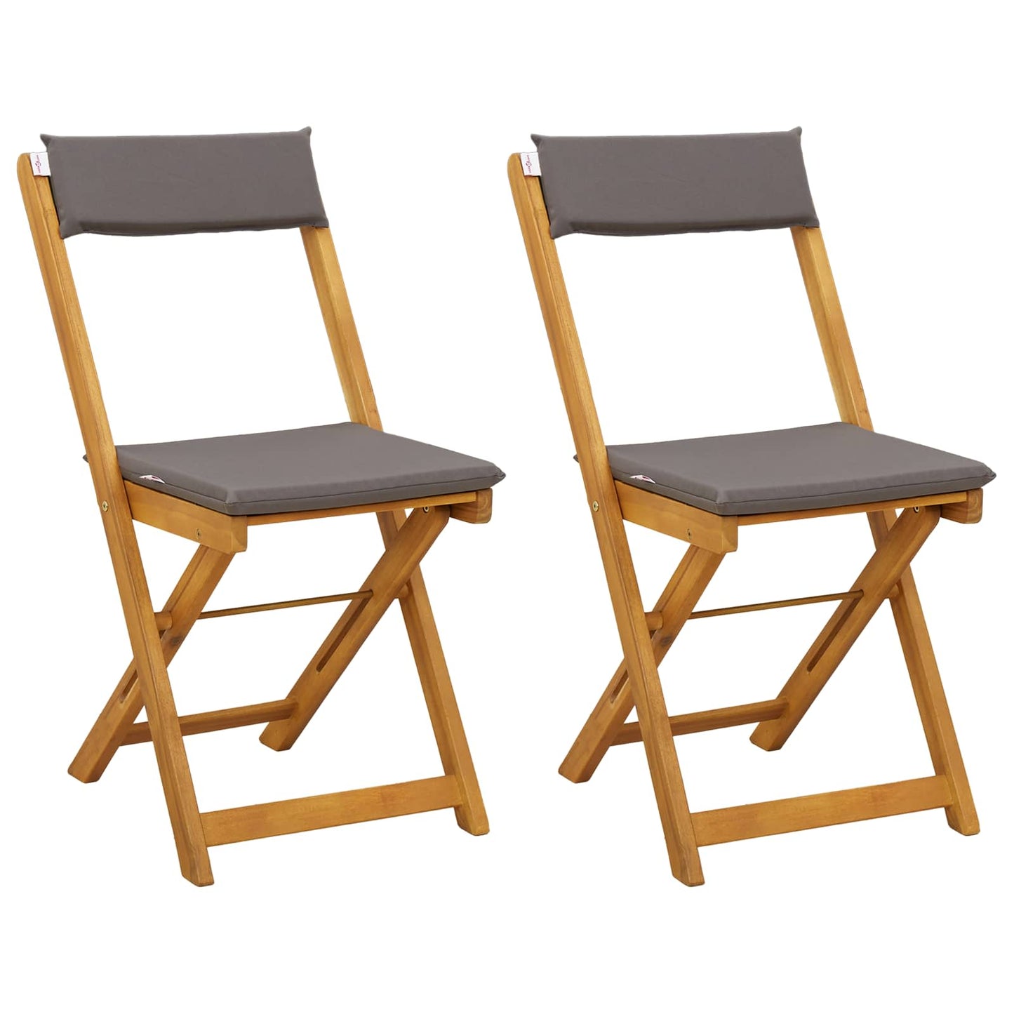 Sedie Bistro da Giardino 2 pcs Grigio scuro 40 x 53 x 80 cm