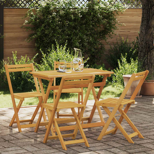 Sedie da giardino pieghevoli 4 pcs Naturale 40 x 53 x 80 cm | homemem39