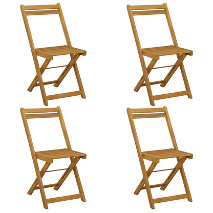 Sedie da giardino pieghevoli 4 pcs Naturale 40 x 53 x 80 cm | homemem39