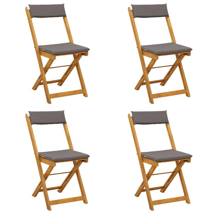 Sedie Bistro da Giardino 4 pcs Grigio Scuro 40 x 53 x 80 cm | homemem39