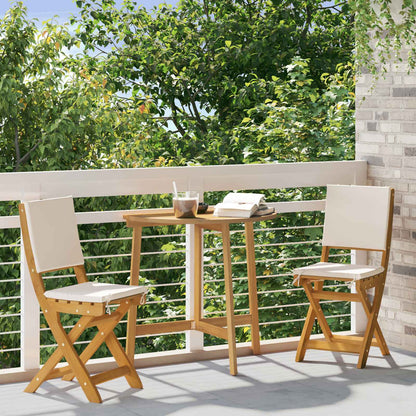 Sedie Bistro da Giardino 2 pcs Bianco Crema 38 x 46 x 85 cm | homemem39
