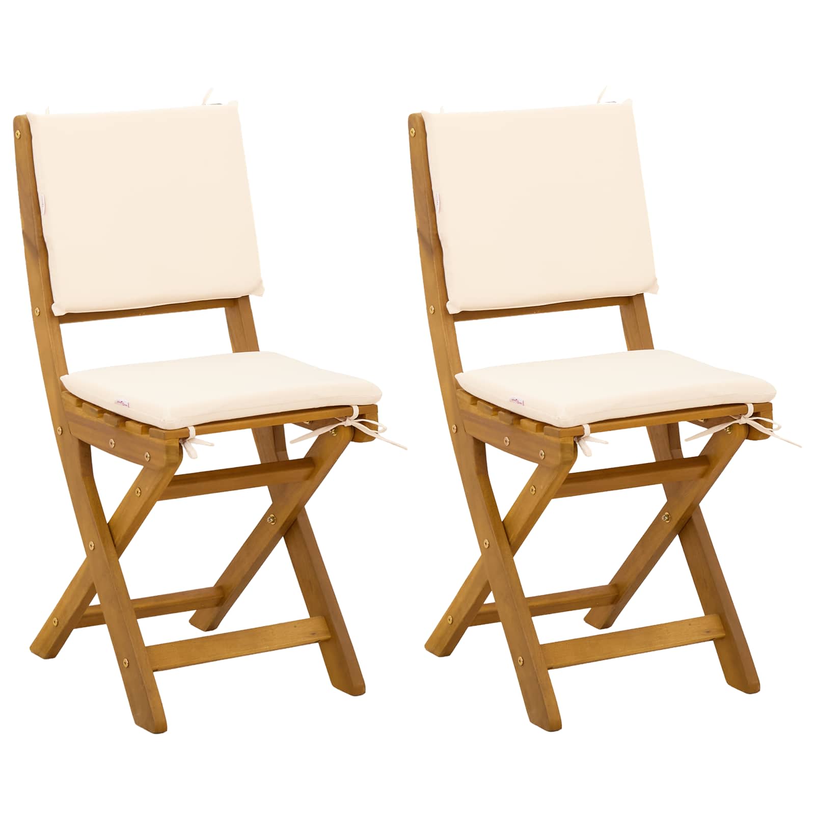 Sedie Bistro da Giardino 2 pcs Bianco Crema 38 x 46 x 85 cm | homemem39
