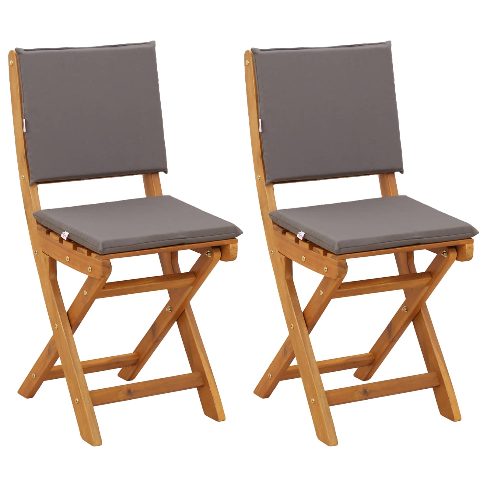 Sedie Bistro da Giardino 2 pcs Grigio Scuro 38 x 46 x 85 cm | homemem39