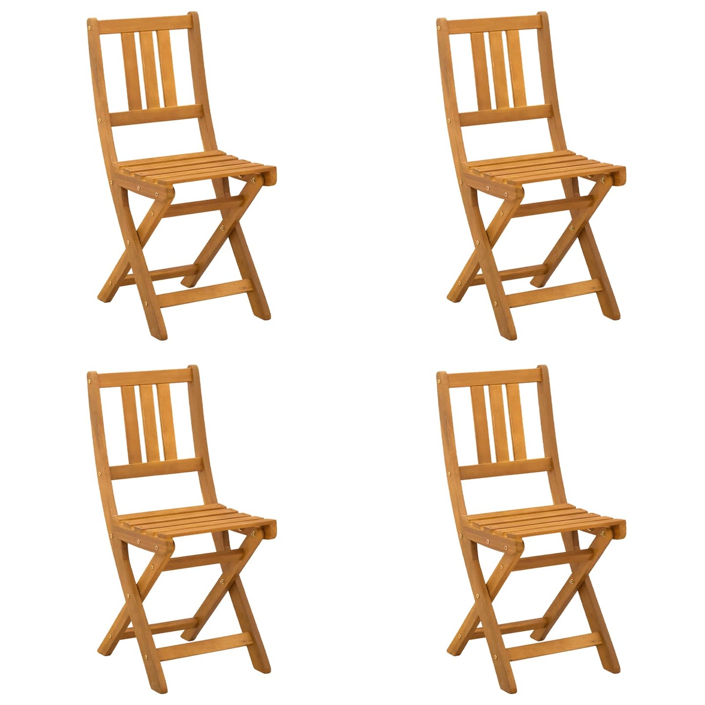 Sedie Bistro da Giardino 4 pcs Naturale 40 x 42 x 85 cm | homemem39