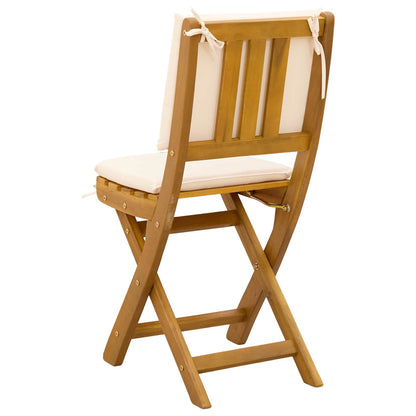 Sedie Bistro da Giardino 4 pcs Bianco Crema 38 x 46 x 85 cm