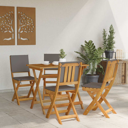 Sedie Bistro da Giardino 4 pcs Grigio Scuro 38 x 46 x 85 cm | homemem39