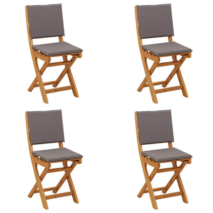Sedie Bistro da Giardino 4 pcs Grigio Scuro 38 x 46 x 85 cm