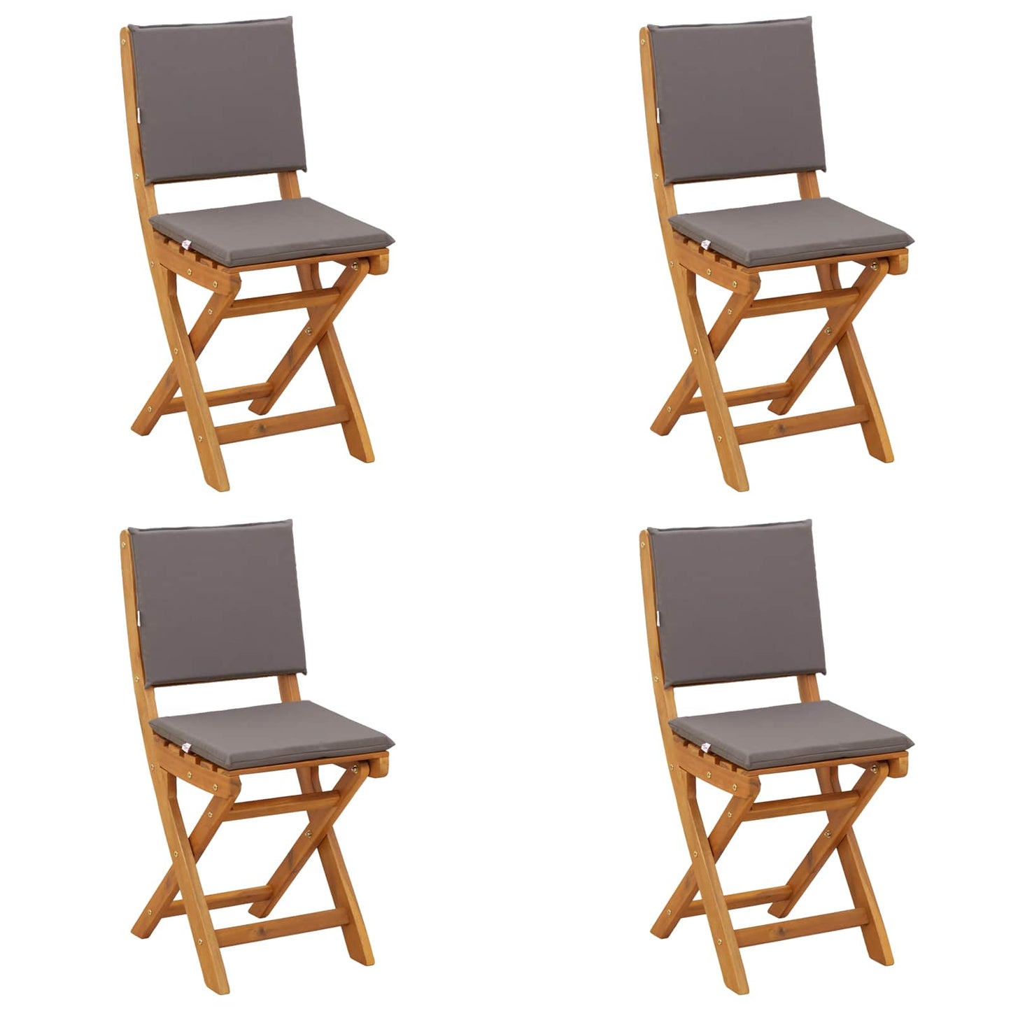 Sedie Bistro da Giardino 4 pcs Grigio Scuro 38 x 46 x 85 cm