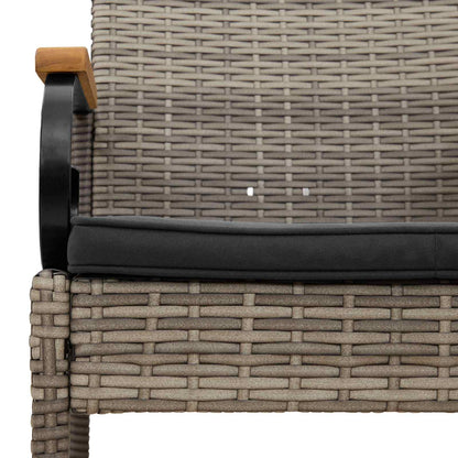 Sedie da giardino con cuscino 2 pcs Grigio e Grigio Scuro | homemem39
