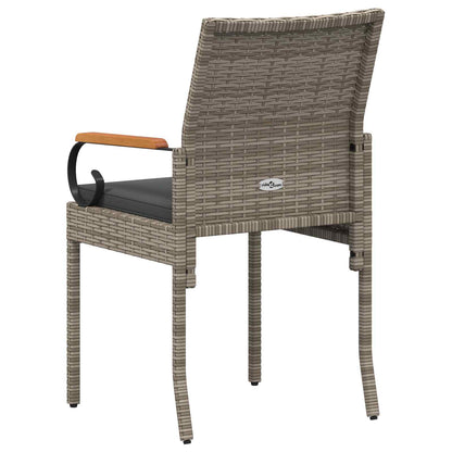 Sedie da giardino con cuscino 2 pcs Grigio e Grigio Scuro | homemem39