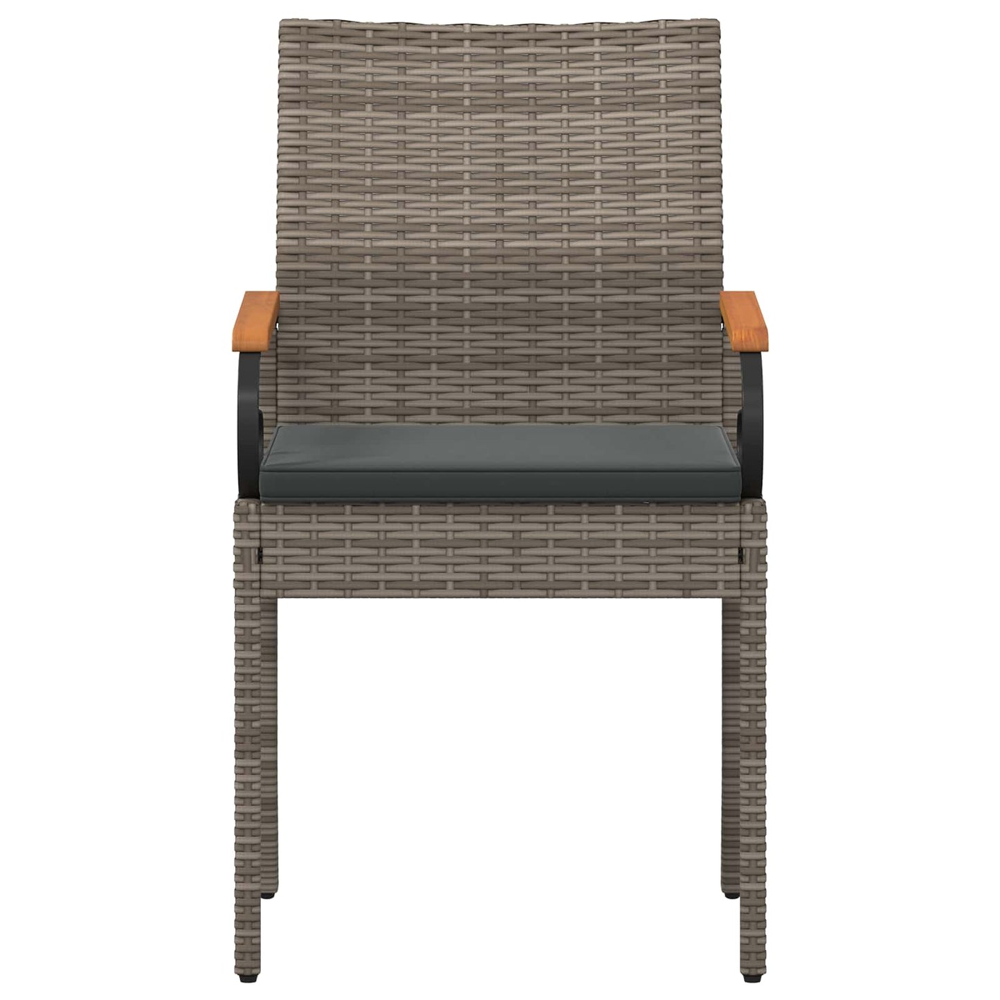Sedie da giardino con cuscino 2 pcs Grigio e Grigio Scuro | homemem39