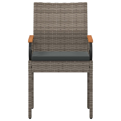 Sedie da giardino con cuscino 2 pcs Grigio e Grigio Scuro | homemem39