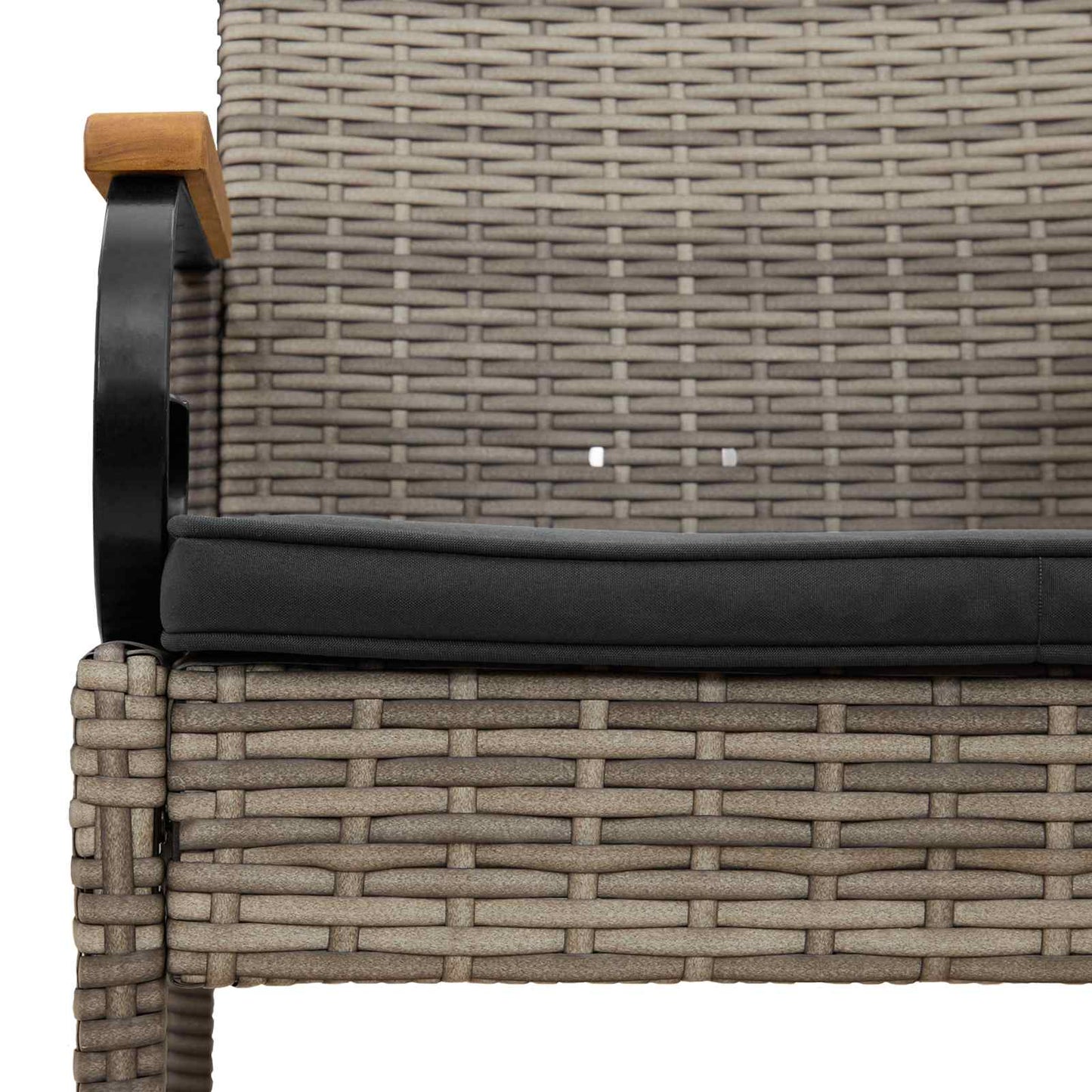 Sedie da giardino con cuscino 4 pcs Grigio e Grigio Scuro | homemem39