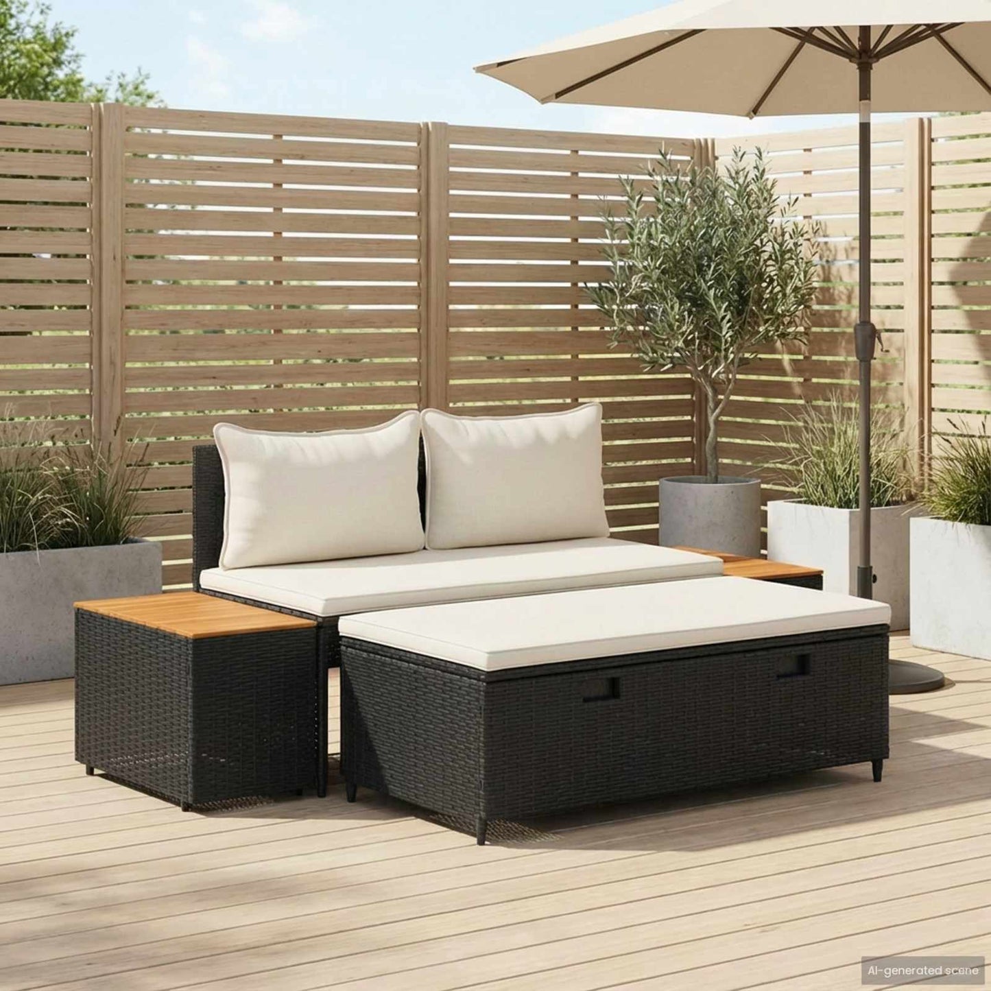 Set di divani da esterno 4 -Seater 4 pcs 55 x 30 x 39 cm