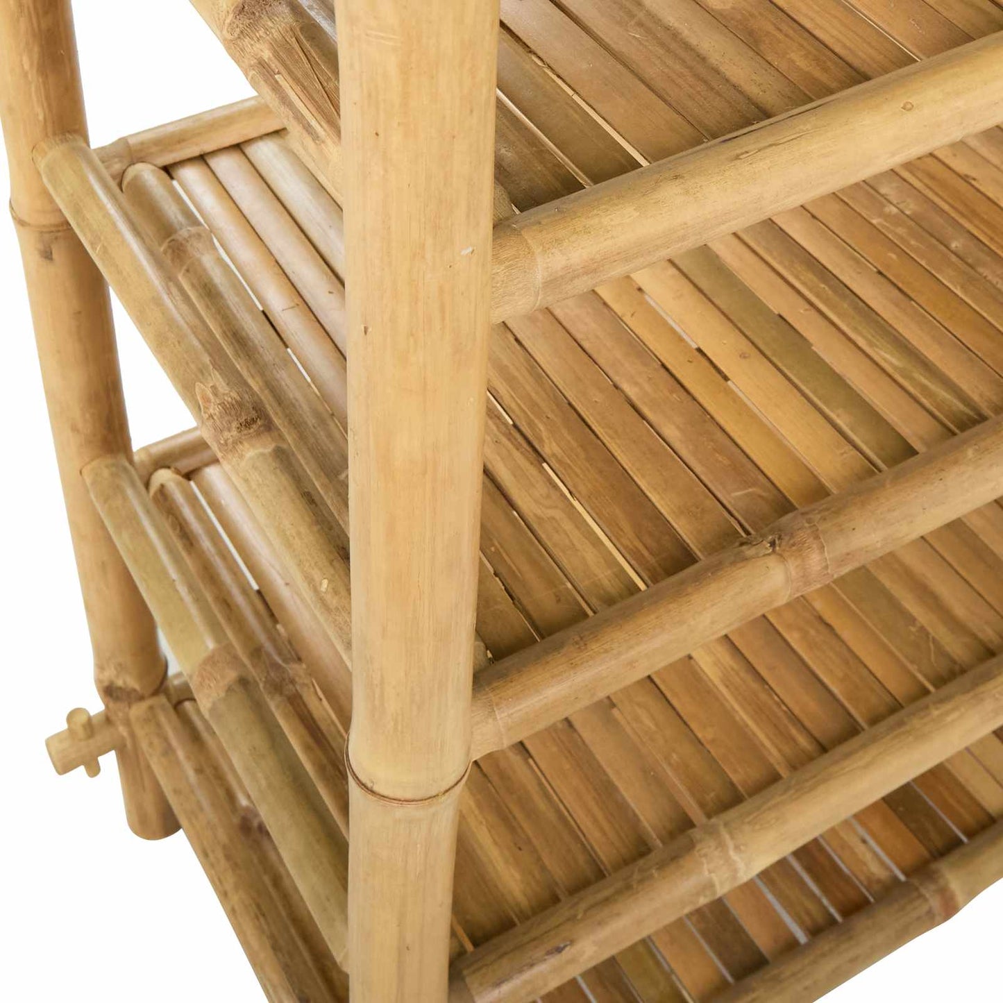 Scarpiera con lo scaffale Naturale 4 ripiani Bambù | homemem39