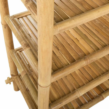 Scarpiera con lo scaffale Naturale 4 ripiani Bambù | homemem39