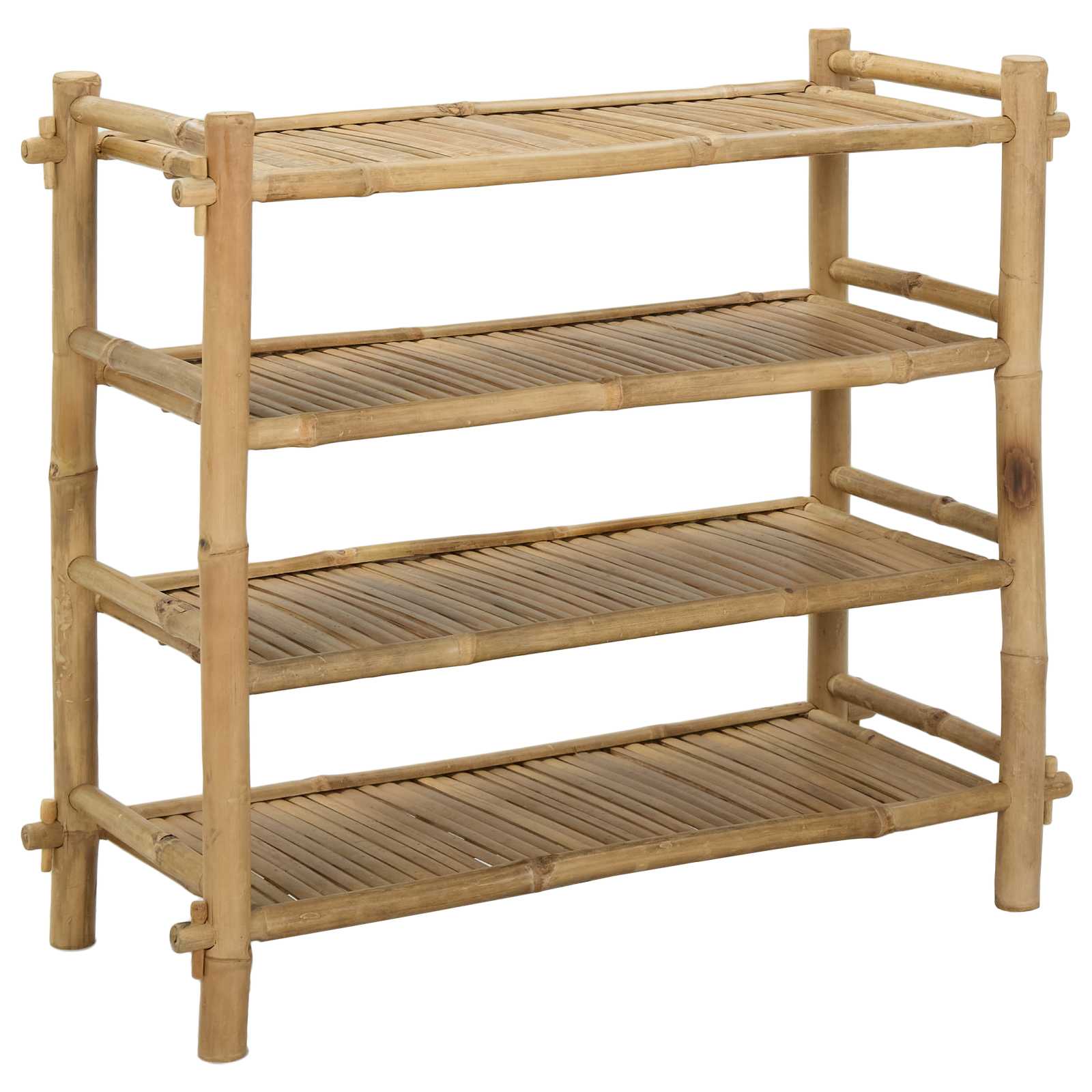 Scarpiera con lo scaffale Naturale 4 ripiani Bambù | homemem39