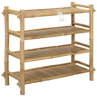 Scarpiera con lo scaffale Naturale 4 ripiani Bambù | homemem39