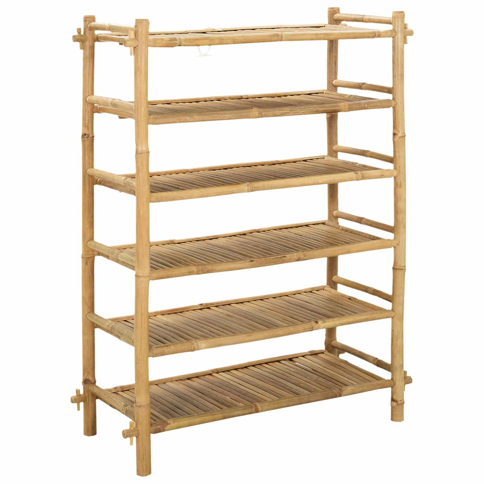 Scarpiera con lo scaffale Naturale 6 ripiani Bambù | homemem39
