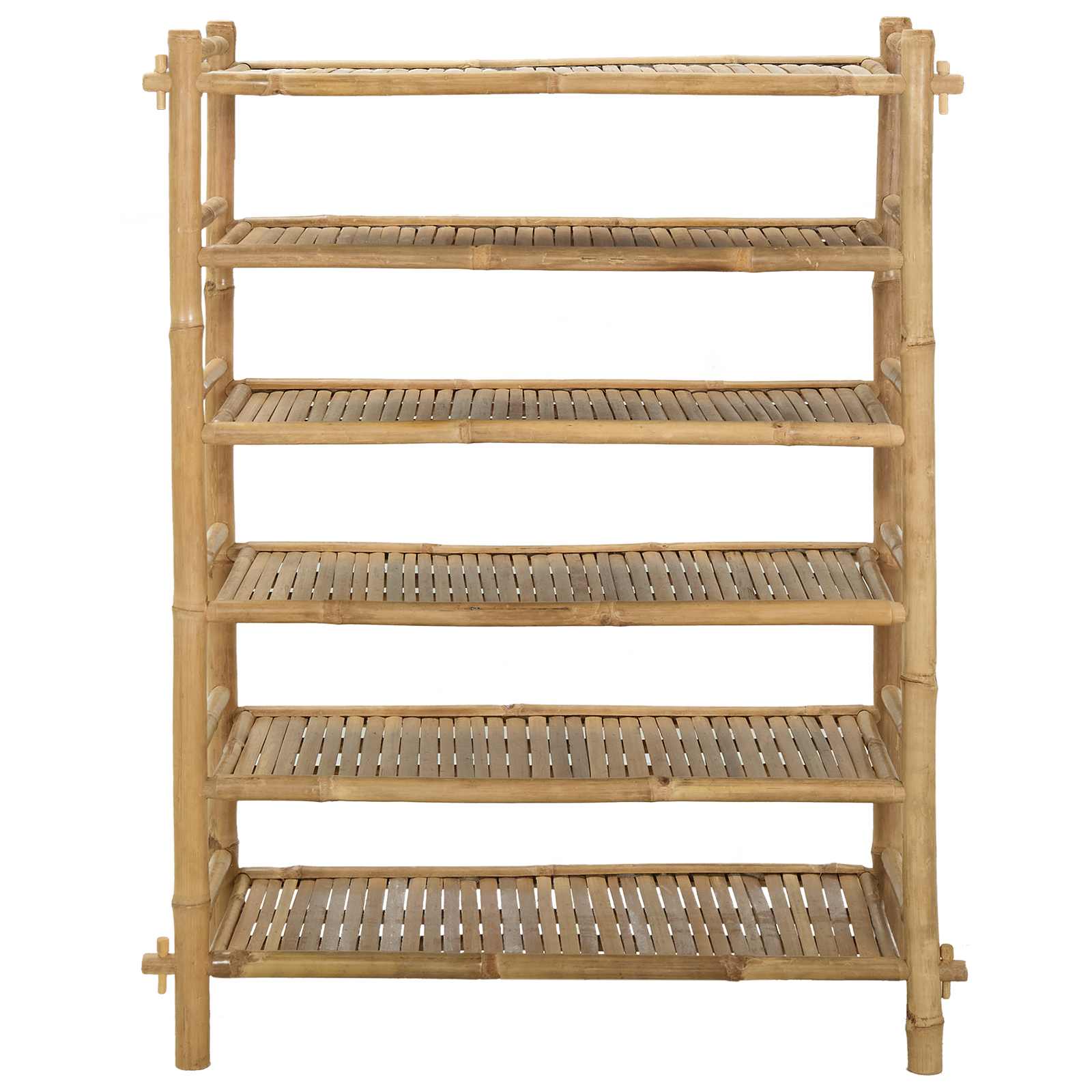 Scarpiera con lo scaffale Naturale 6 ripiani Bambù | homemem39