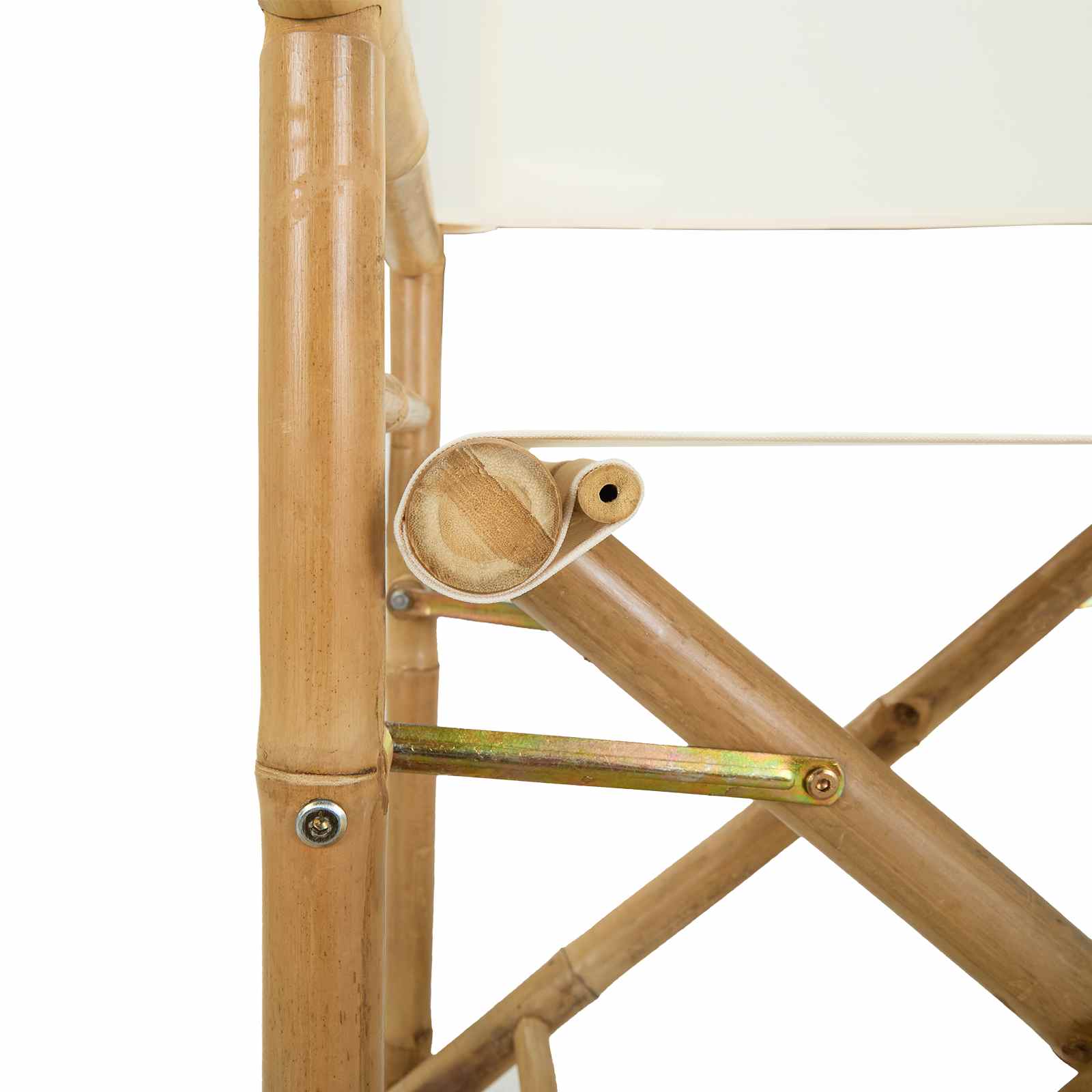 Sedia Direttore Pieghevole 2 pcs Naturale 58 x 48 x 115 cm | homemem39