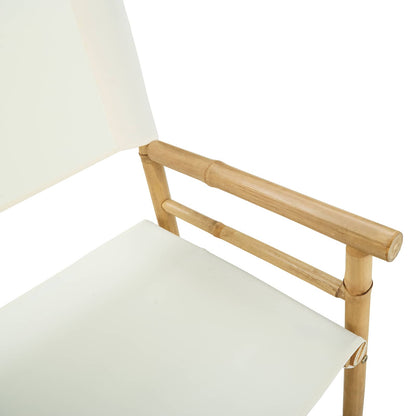 Sedia Direttore Pieghevole 2 pcs Naturale 58 x 48 x 115 cm | homemem39