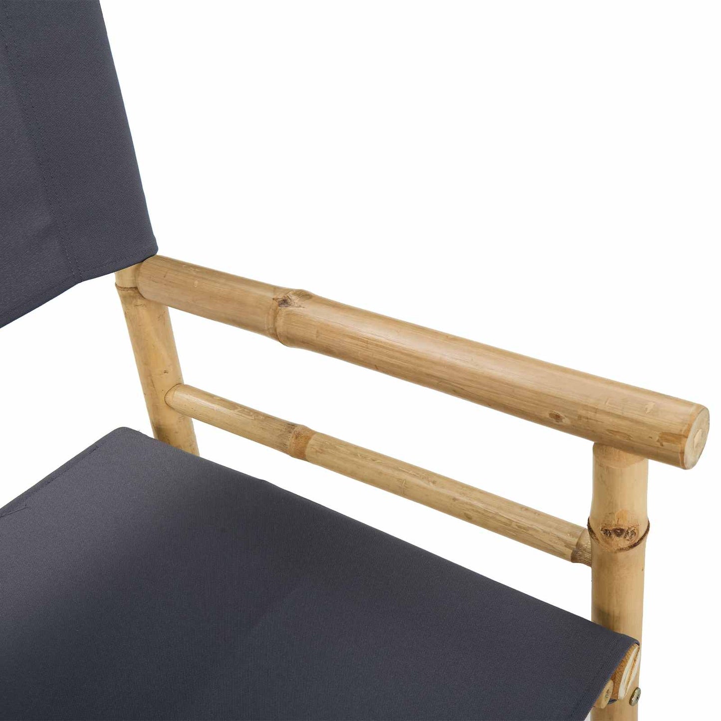 Sedia Direttore Pieghevole 2 pcs Naturale 58 x 48 x 115 cm | homemem39