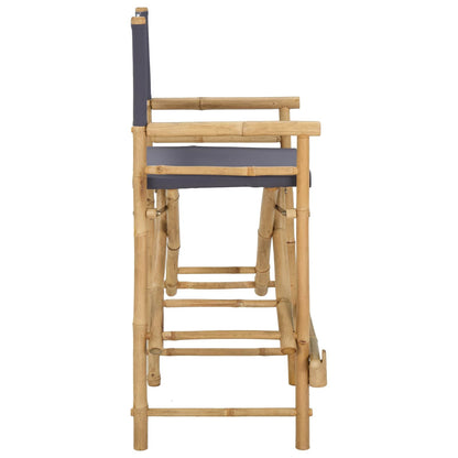 Sedia Direttore Pieghevole 2 pcs Naturale Bambù