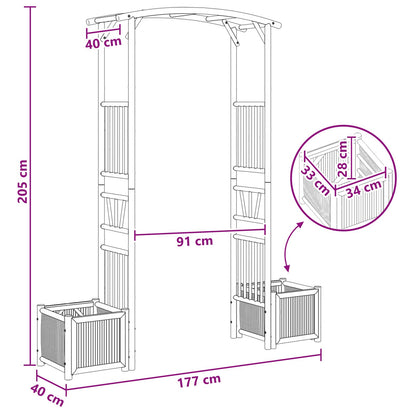 Arco da Giardino Naturale 177 x 40 x 205 cm Bambù | homemem39