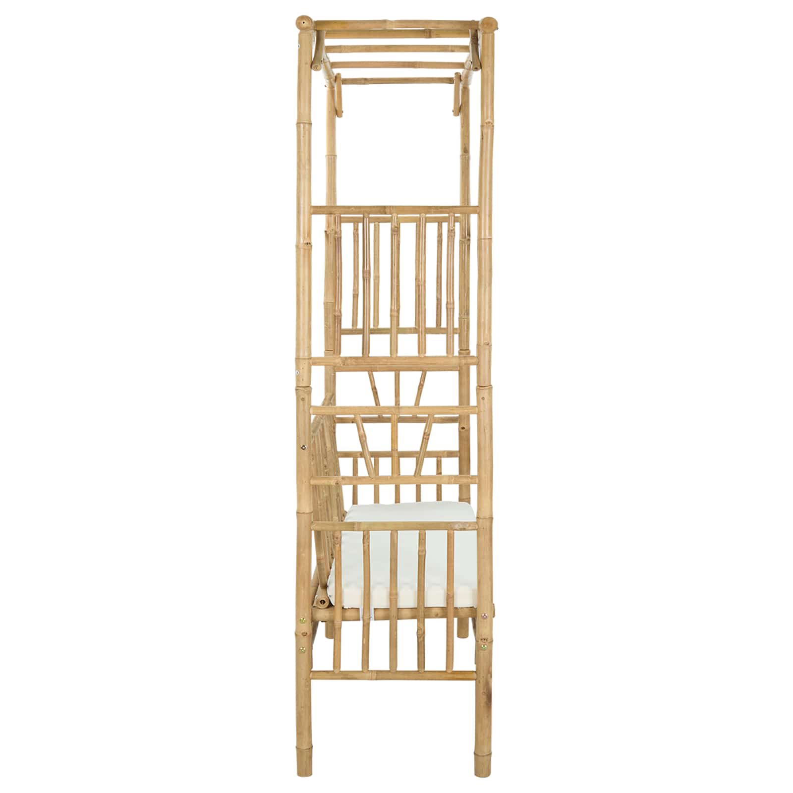 Arco da Giardino con Panchina Bianco Crema 115 x 50 x 205 cm | homemem39