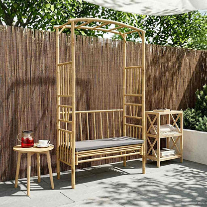 Arco da Giardino con Panchina Grigio Scuro 115 x 50 x 205 cm | homemem39