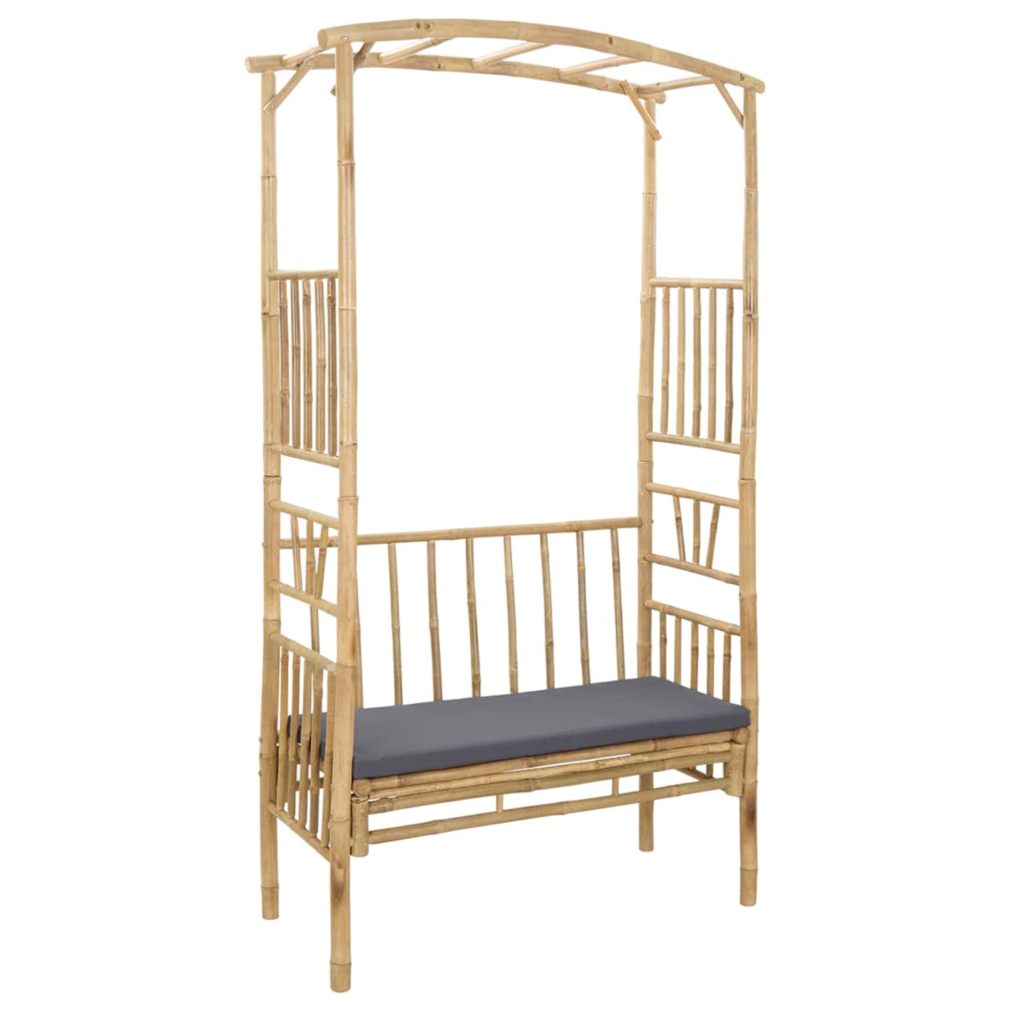 Arco da Giardino con Panchina Grigio Scuro 115 x 50 x 205 cm | homemem39