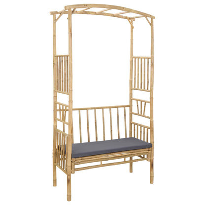 Arco da Giardino con Panchina Grigio Scuro 115 x 50 x 205 cm | homemem39