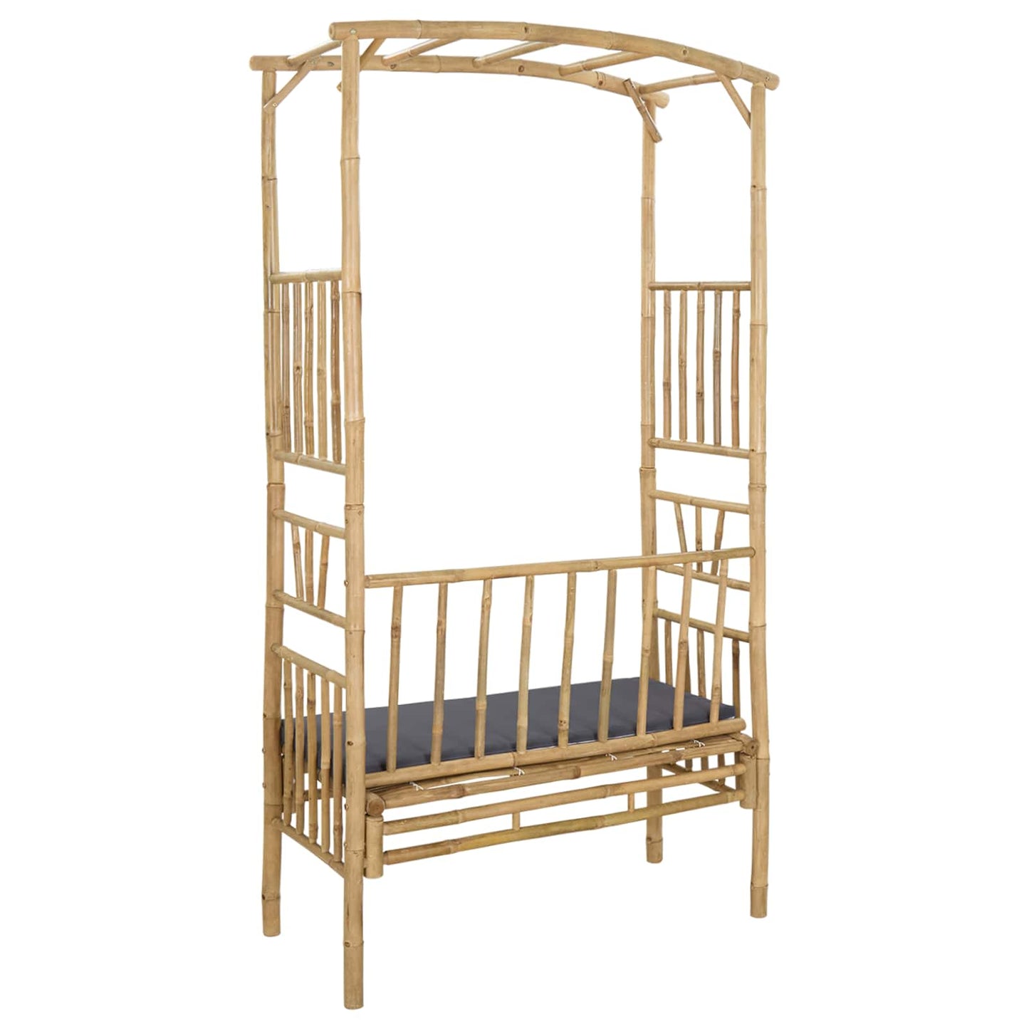 Arco da Giardino con Panchina Grigio Scuro 115 x 50 x 205 cm | homemem39