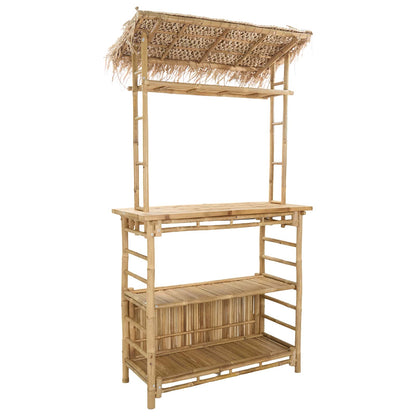 Tavolo da bar da esterno Naturale 110 x 50 x 209 cm Bambù | homemem39