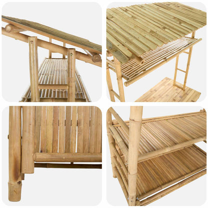 Tavolo da bar da esterno Naturale 110 x 50 x 210 cm Bambù | homemem39