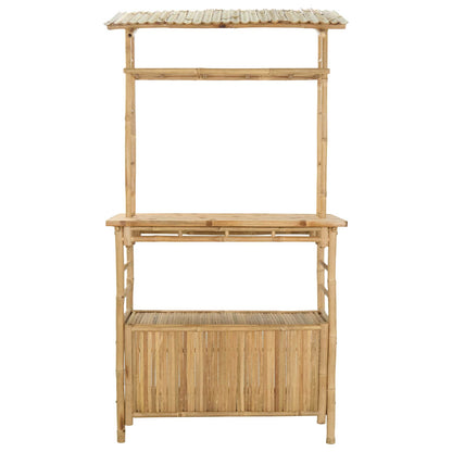 Tavolo da bar da esterno Naturale 110 x 50 x 210 cm Bambù