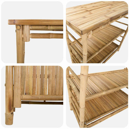 Tavolo da bar da esterno Naturale 110 x 50 x 105 cm Bambù | homemem39